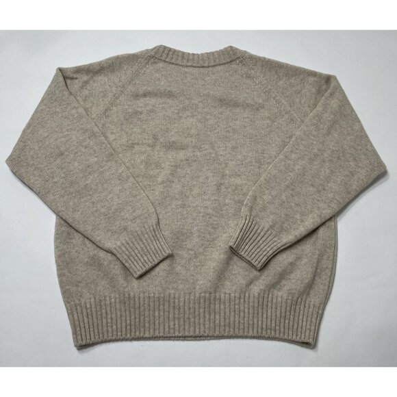 Falconeri Ultrasoft Cashmere V-Neck Sweater with Set-in Sleeves in Natural Stone - Picture 5 of 5